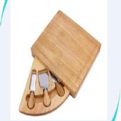 cheese board set with hidden drawers and knives images