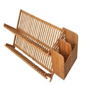 kitchen bamboo dish drying rack with utensil holder images