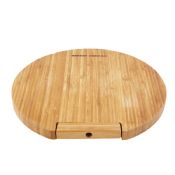organic round bamboo chopping board with stand images