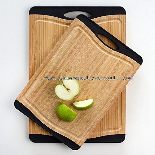 organic food bamboo chopping board set
