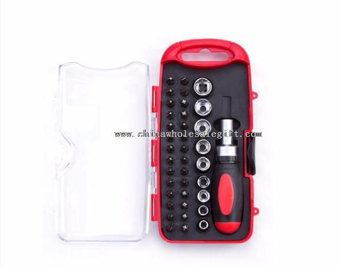 38pc Stubby Ratcheting Screwdriver Tool Set