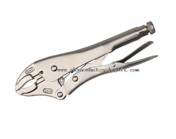 5 710 Chrome Vanadium Curved Jaw Locking Pliers with No Grip