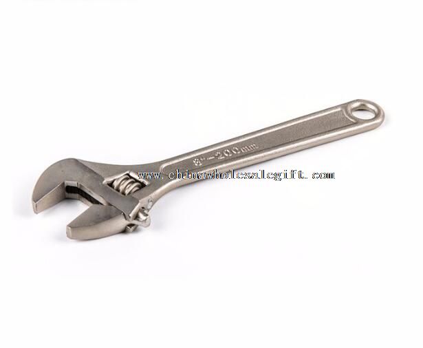 Nickle Plated Adjustable Spanner with No Grip