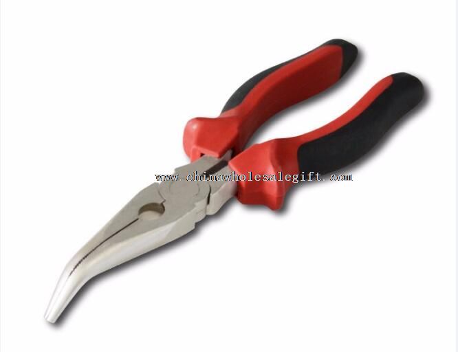 Two Color Handle 6 8 Bent Nose Pliers