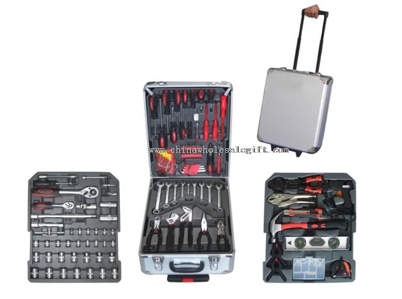 286pcs Aluminum case professional tool set in trolley