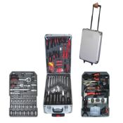 286pcs Aluminum case professional tool set in trolley images