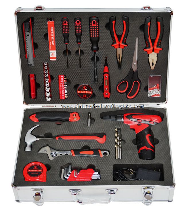 60 in 1 High grade aluminum tool box with tool set
