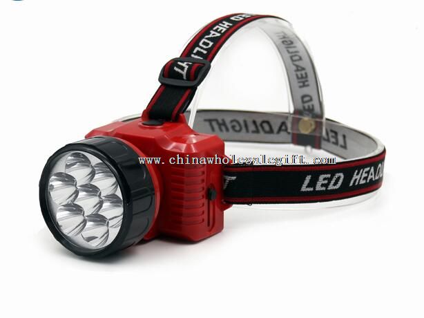 7LED izzó 2 mód zseblámpa Rechargeable elem fényszóró