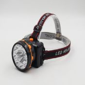 4 Farben 9LED Glühbirne Kunststoff Taschenlampe wiederaufladbare Stirnlampe images