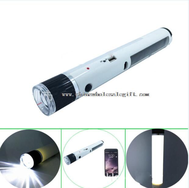 Multifunction solar flashlight