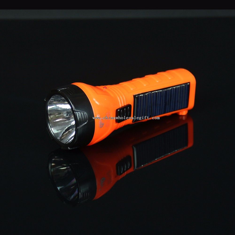 Solar Led Torch Flashlight Electronic Plastic EDC