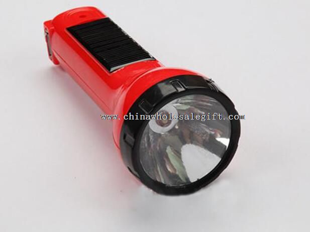 Solar Led Torch Flashlight Electronic Plastic Flashlight