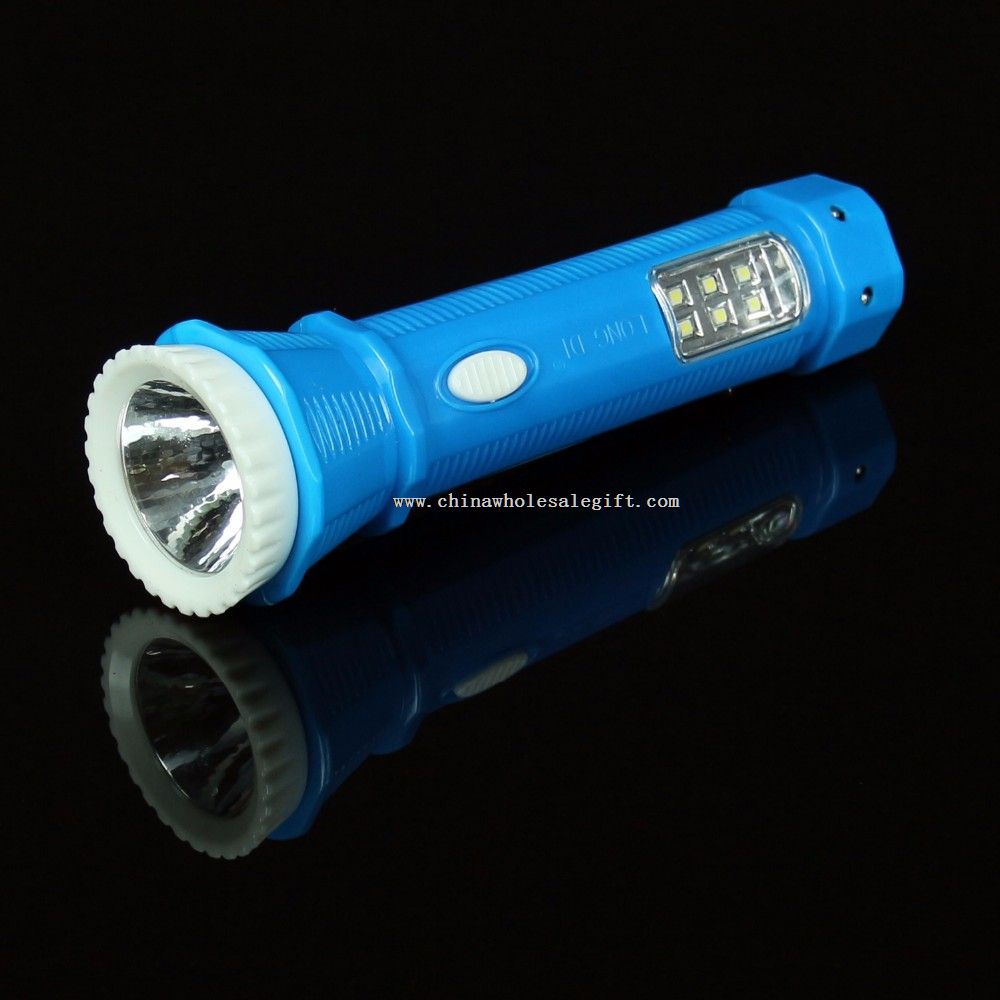 Solar Led Torch Flashlight Electronic Plastic Powerful WIth inside Power