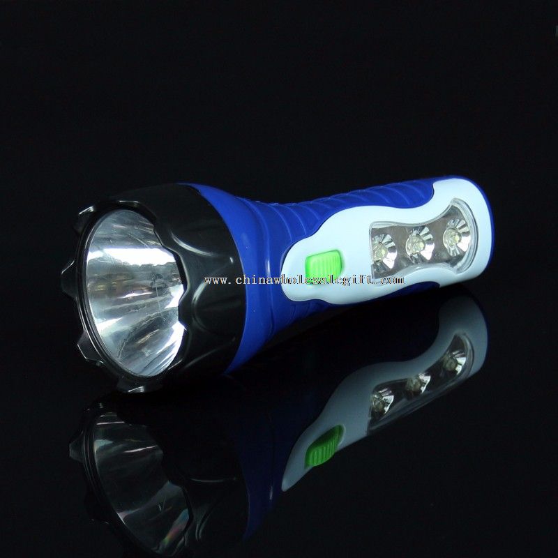 Solar Led Torch Flashlight Electronic Plastic Wth Inside Torch