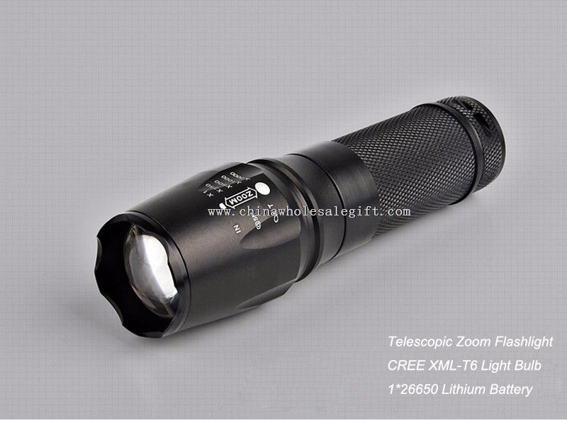 1000 lumen 5 moduser Zoomable utendørs LED Tactical lommelykt lommelykt