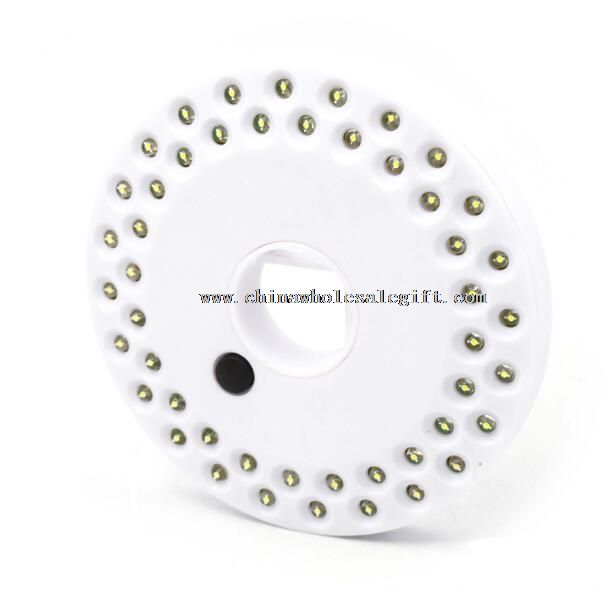 48 LED plastik magnetiske runde form krogen soveværelse nat lille sheeping push lampe