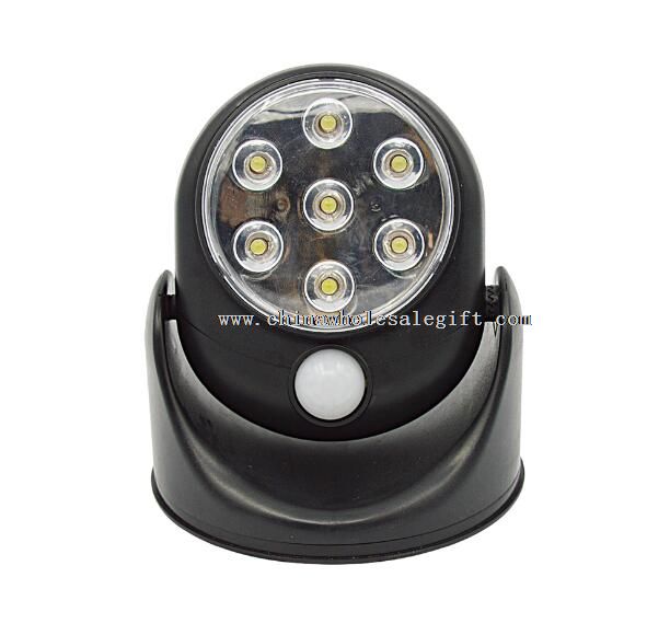 7 LED plastové push tlumené automatické noční světlo