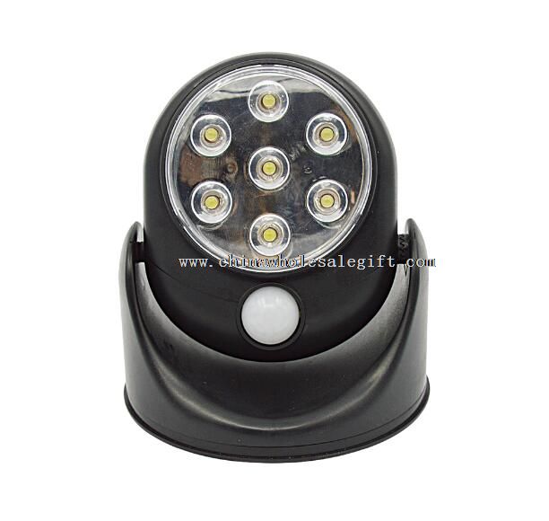 7 LED plastic împinge dim lumină de veghe automata