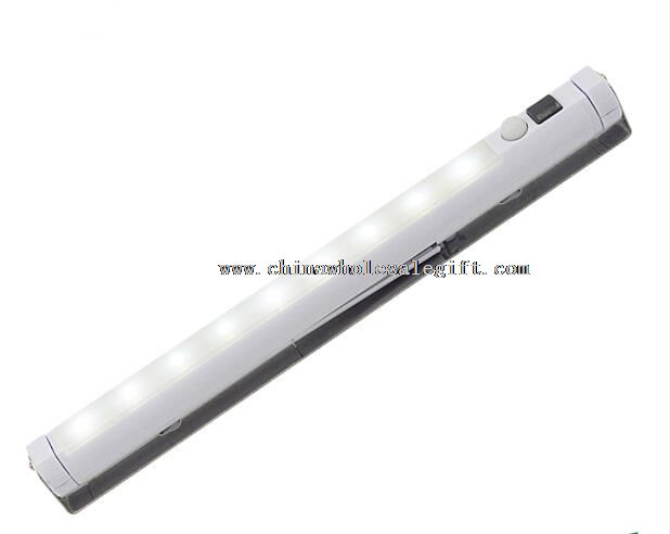 9 LED plastik tryk sensor dag nat lys