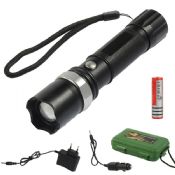 3w led flashlight with battery and charger images