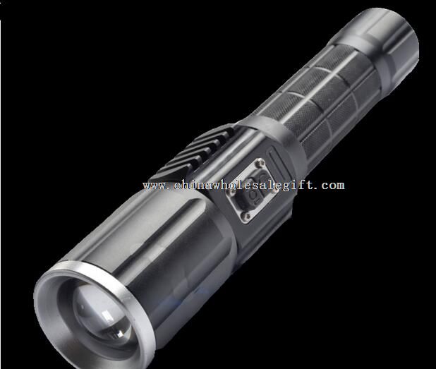 USB output waterproof 18650 Aluminum warning tactical flashlight