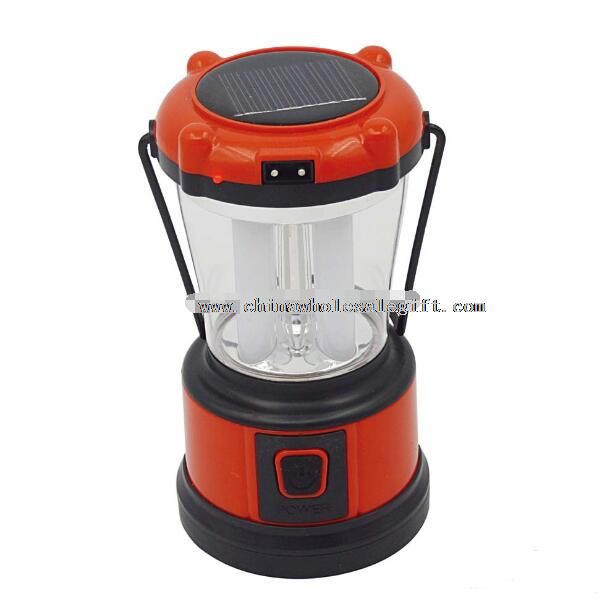 5 led rechargeable solar power camping lantern with mobile phone charger