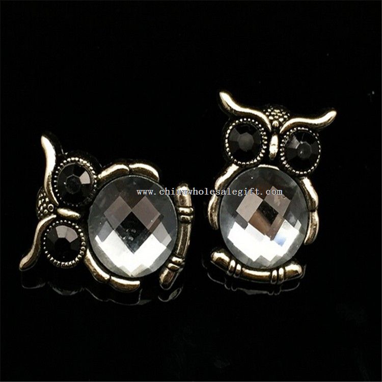 Crystal Owl Shape Charming Pins