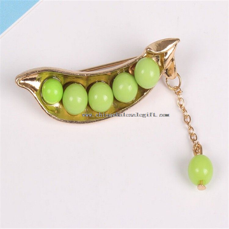 Green Bean Lapel Pin Chain badge