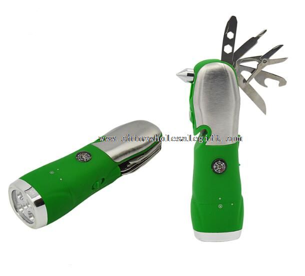 multi tool with hammer led torch light