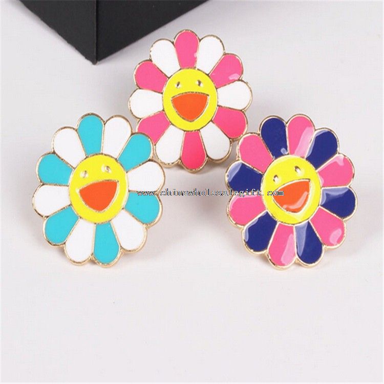 Sun Flower logam lencana Lapel Pin