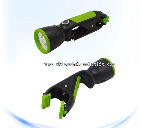 1 LED plastic flashlight clip torch