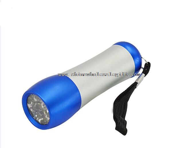 9 LED Flashlight AL Flat Torch