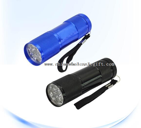 Camping flashlight with 9