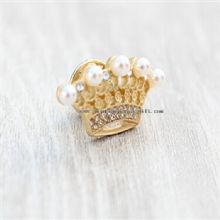 Metal Crown Beads Badge Pin images