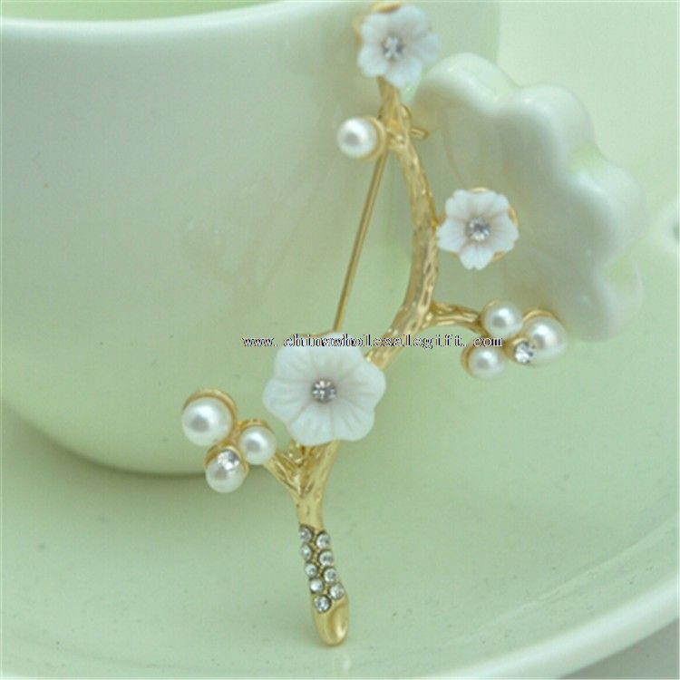 Flower Branch Metal Lapel Pin