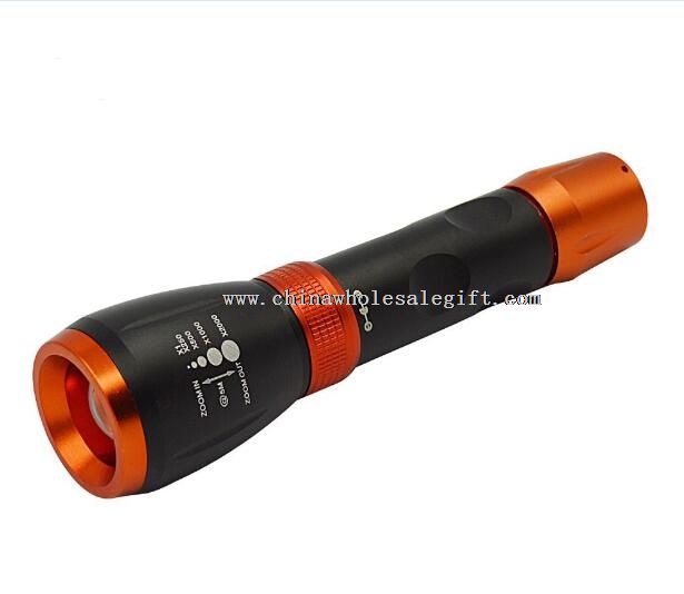 rechargeable camping outdoor zoom led flashlight