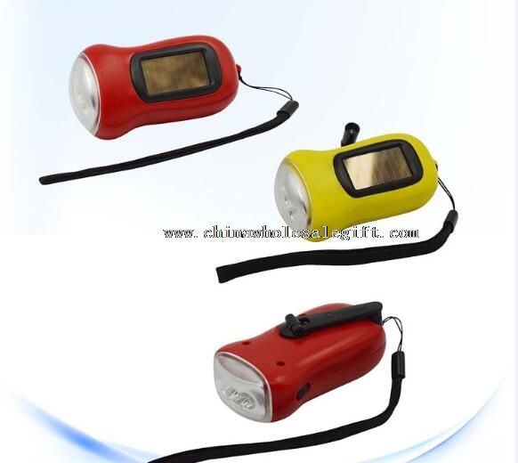 solar charger Hand shake charge torch
