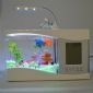 LED lys USB Mini akryl fisk Tank med LCD kalender ur small picture
