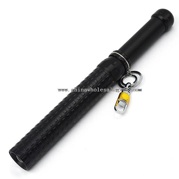 Zoomable mace flashlight torch