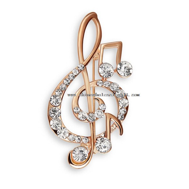 Crystal Music Note Cheap Lapel Pins