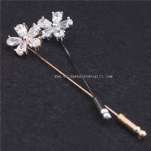 Crystal Flower Shirt Lapel Pins images