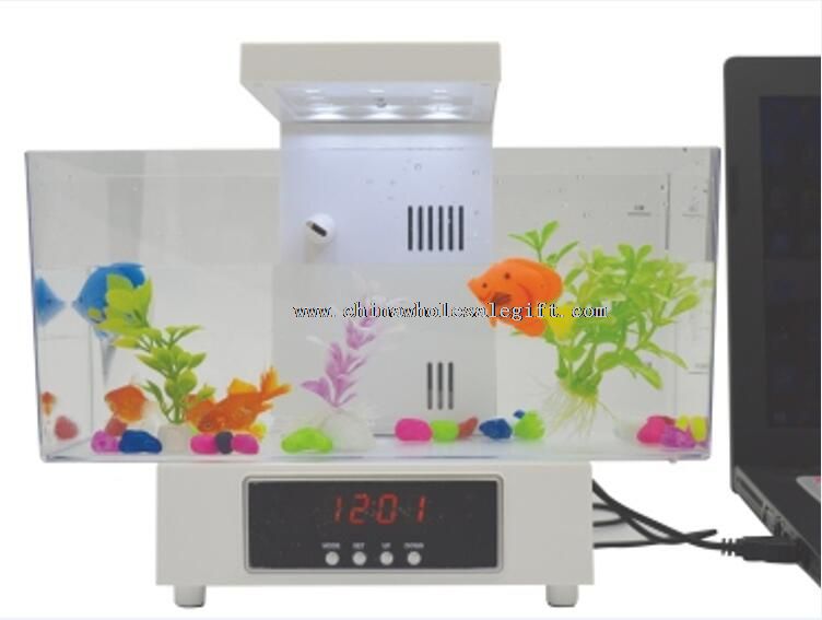 USB desktop aquariu fashion fish tank with led light