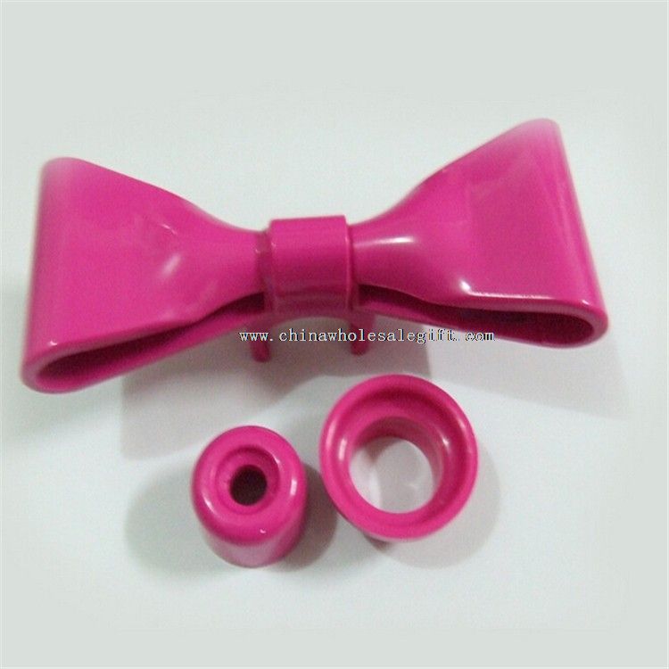 plastic red color bowknot bottle opener