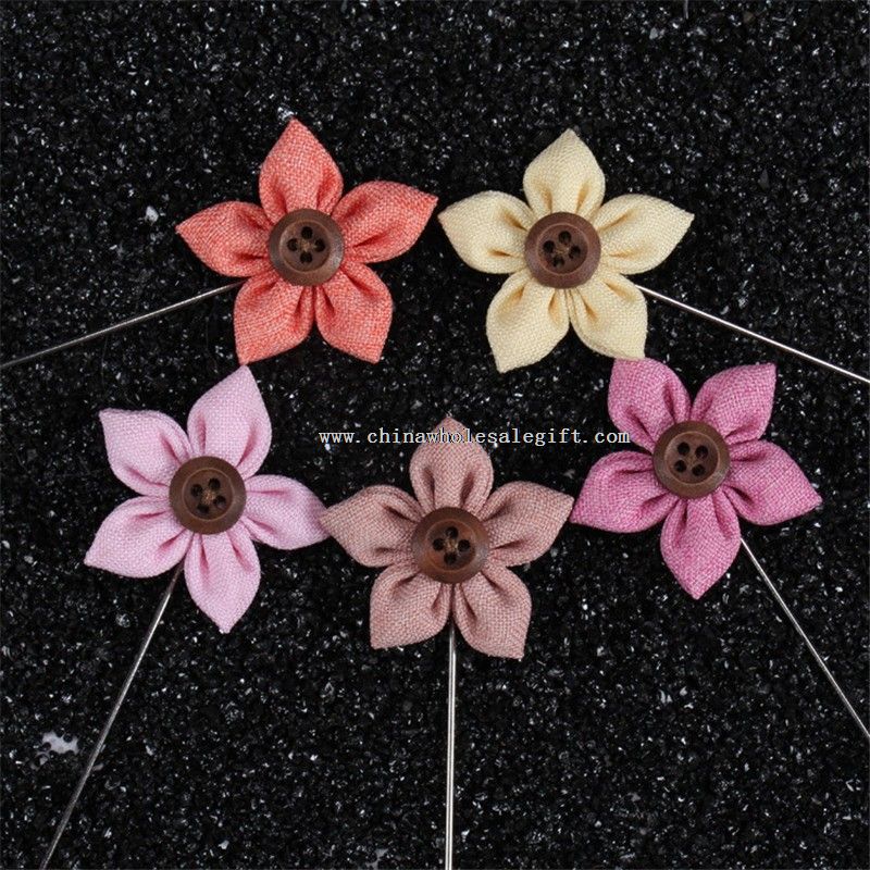 girls dress artificial flower brooch pin