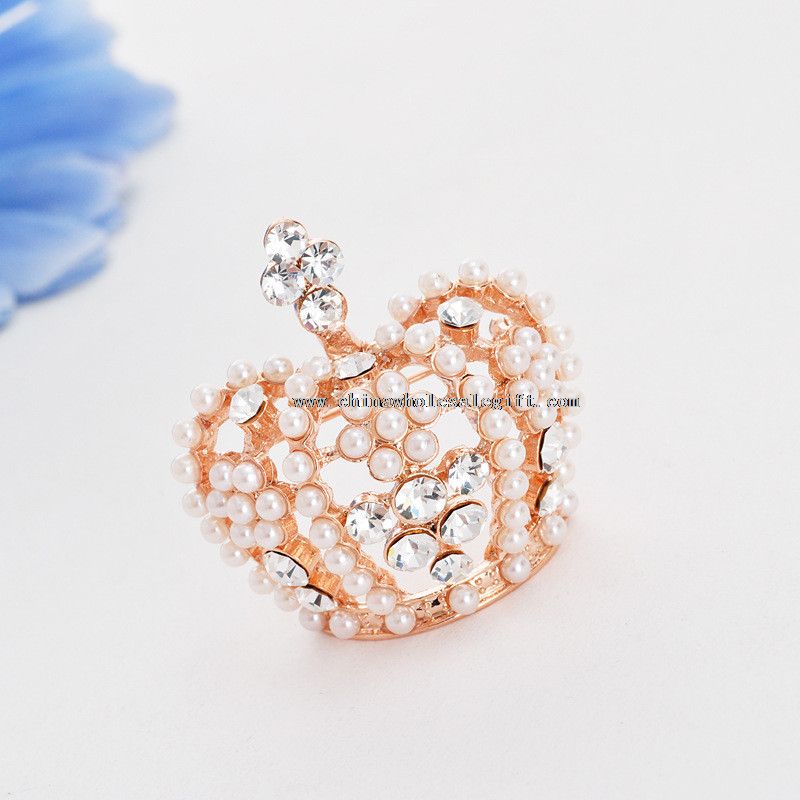 broche de coroa de strass