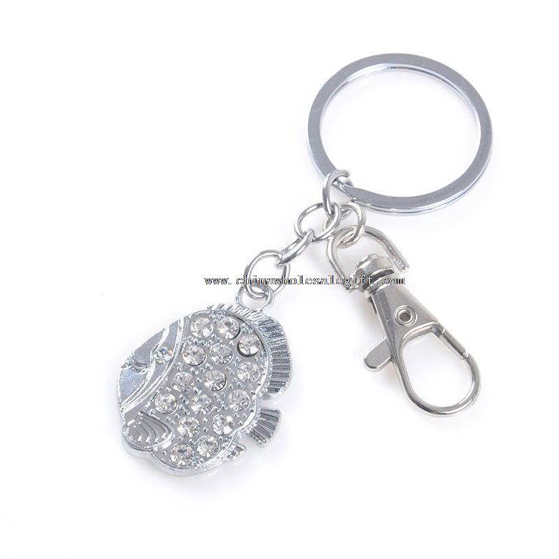 crystal carp fish key chain