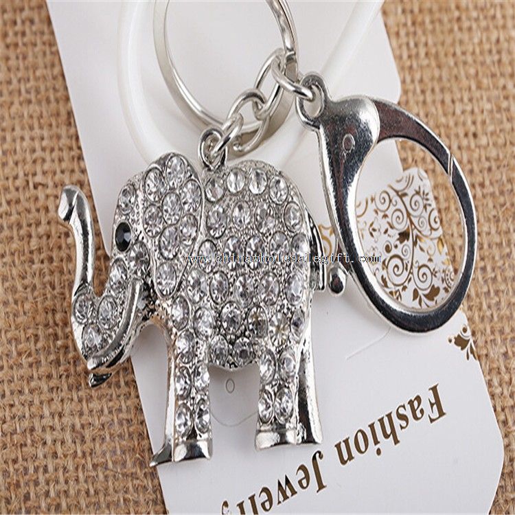 Porte-clés cristal éléphant