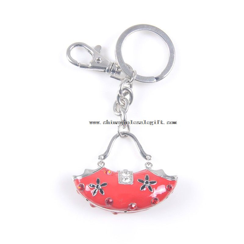 Schöne Mini rote Tasche Schlüsselbund