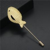 Bulk guld fisk metall Lapel Pin images