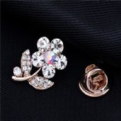 Mini Flower Badge Crystal Pin images
